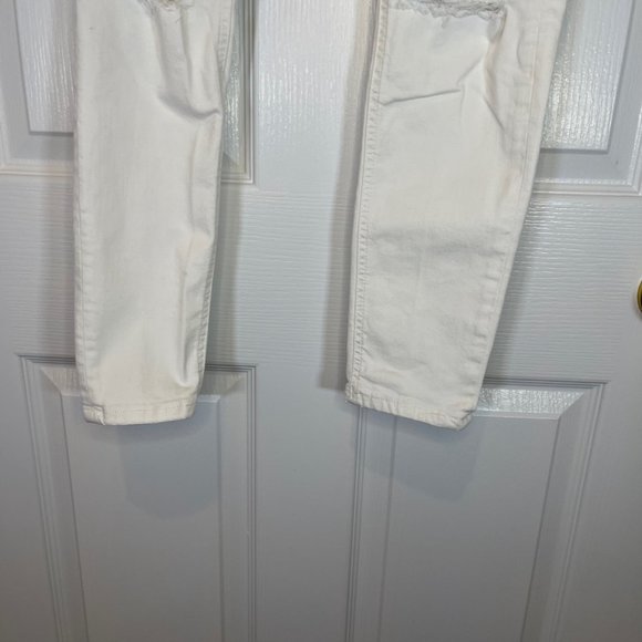 TopShop Moto Jamie Distressed White Jeans W30 L28 Petite - Picture 5 of 11